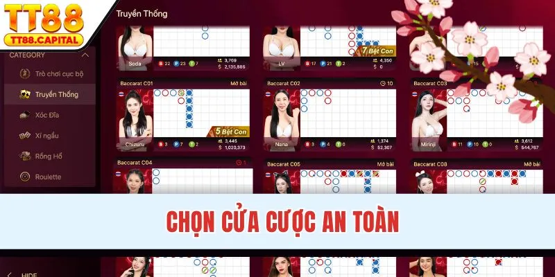 Bí quyết chơi Baccarat dựa trên chọn cửa an toàn